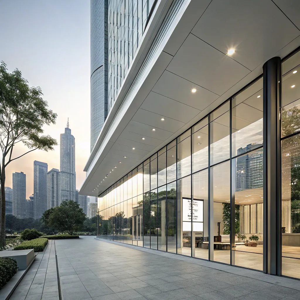 Office building exterior with modern architecture